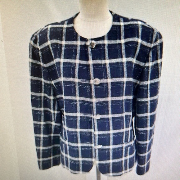 Pendleton virgin wool navy and white‎ jacket size 14. Great condition - Picture 1 of 6
